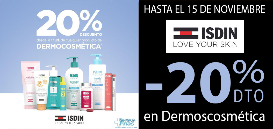 Promoción Isdin Dermocosmética en Farmacia Frias